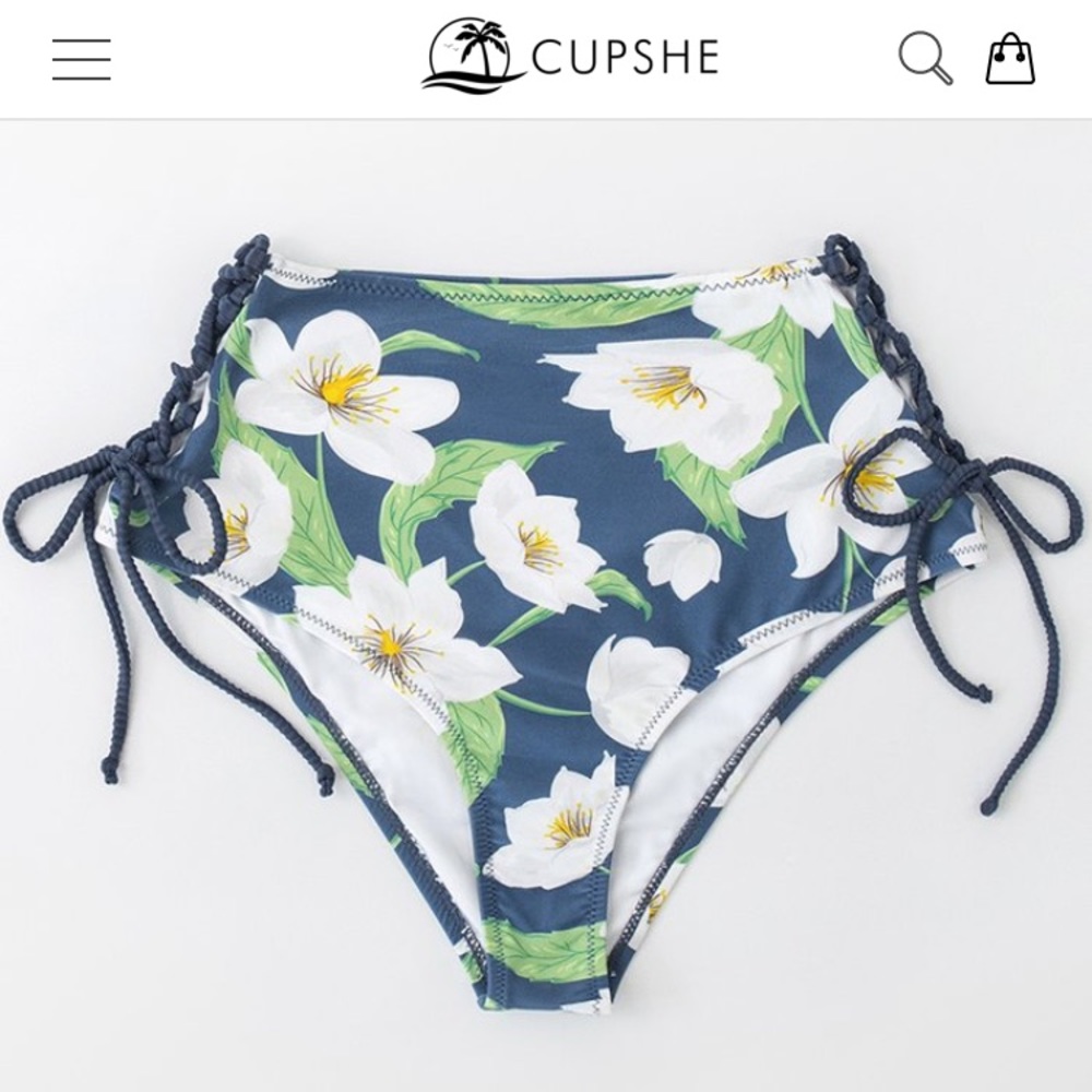 Lace up high waisted bottoms